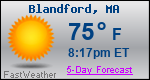 Weather Forecast for Blandford, MA