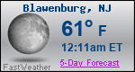 Weather Forecast for Blawenburg, NJ