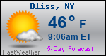 Weather Forecast for Bliss, NY