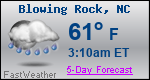 Weather Forecast for Blowing Rock, NC
