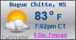 Weather Forecast for Bogue Chitto, MS