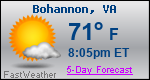 Weather Forecast for Bohannon, VA