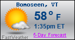 Weather Forecast for Bomoseen, VT
