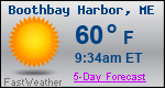 Weather Forecast for Boothbay Harbor, ME