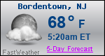 Weather Forecast for Bordentown, NJ