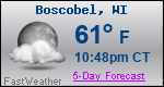 Weather Forecast for Boscobel, WI