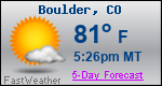 Weather Forecast for Boulder, CO