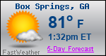 Weather Forecast for Box Springs, GA
