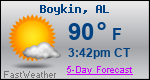 Weather Forecast for Boykin, AL