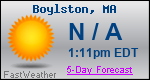 Weather Forecast for Boylston, MA