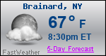 Weather Forecast for Brainard, NY