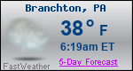 Weather Forecast for Branchton, PA