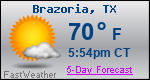 Weather Forecast for Brazoria, TX