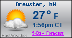 Weather Forecast for Brewster, MN
