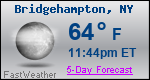 Weather Forecast for Bridgehampton, NY