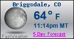 Weather Forecast for Briggsdale, CO