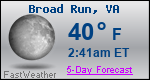 Weather Forecast for Broad Run, VA