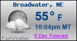 Weather Forecast for Broadwater, NE
