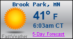 Weather Forecast for Brook Park, MN