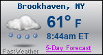 Weather Forecast for Brookhaven, NY