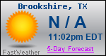 Weather Forecast for Brookshire, TX