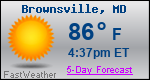 Weather Forecast for Brownsville, MD