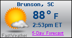 Weather Forecast for Brunson, SC