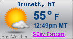 Weather Forecast for Brusett, MT