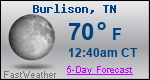 Weather Forecast for Burlison, TN