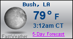Weather Forecast for Bush, LA