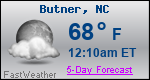 Weather Forecast for Butner, NC