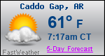 Weather Forecast for Caddo Gap, AR
