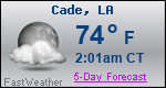Weather Forecast for Cade, LA
