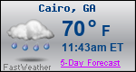 Weather Forecast for Cairo, GA