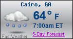 Weather Forecast for Cairo, GA
