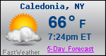 Weather Forecast for Caledonia, NY