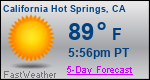 Weather Forecast for California Hot Springs, CA