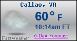 Weather Forecast for Callao, VA