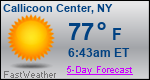 Weather Forecast for Callicoon Center, NY