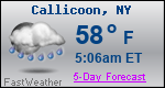 Weather Forecast for Callicoon, NY