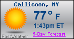 Weather Forecast for Callicoon, NY