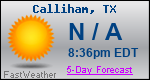 Weather Forecast for Calliham, TX