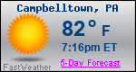 Weather Forecast for Campbelltown, PA