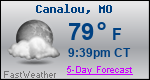 Weather Forecast for Canalou, MO