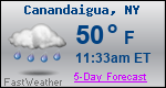 Weather Forecast for Canandaigua, NY