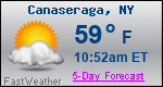 Weather Forecast for Canaseraga, NY