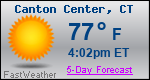 Weather Forecast for Canton Center, CT