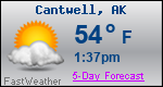 Weather Forecast for Cantwell, AK