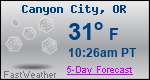 Weather Forecast for Canyon City, OR