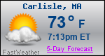 Weather Forecast for Carlisle, MA